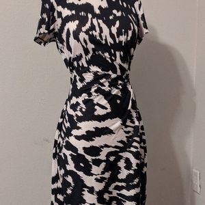 Diane von Furstenberg black and ivory Jersey dress